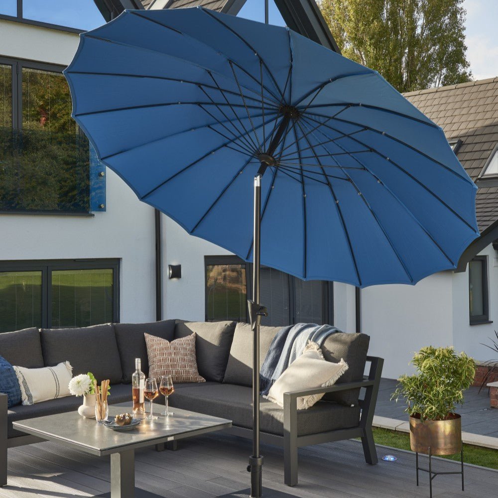 Cantilever, Parasol garden umbrellas, Norfolk Leisure, Royce, beige, grey, green, black, pink blue, purple