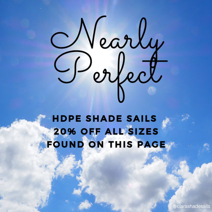 Nearly Perfect - HDPE Shade Sails Opened But Not Used