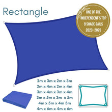 Nearly Perfect - Blue Coloured Shade Sails Opened But Not Used - Clara Shade Sails - Clara Shade Sails - Rectangle - 2m x 3m - 