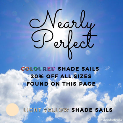 Nearly Perfect - Light Yellow Coloured Shade Sails Opened But Not Used - Clara Shade Sails - Rectangle
