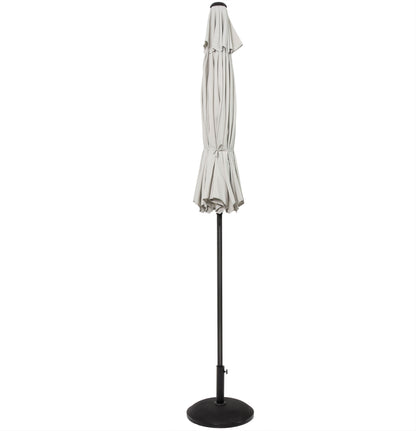 Norfolk Leisure Elizabeth Garden Parasol Umbrella Crank & Tilt Round Various Sizes - Clara Shade Sails - 2.2m - Light Grey -