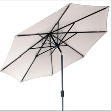 Norfolk Leisure Elizabeth Garden Parasol Umbrella Crank & Tilt Round Various Sizes - Clara Shade Sails - Norfolk Leisure - Small 2.2m - Light Grey - 