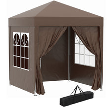 Outsunny 2m x 2m Pop Up Gazebo - Black, Grey, White, Blue, Green or Brown - Clara Shade Sails - Outsunny - Brown - 