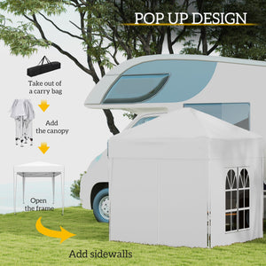 Outsunny 2m x 2m Pop Up Gazebo - Black, Grey, White, Blue, Green or Brown - Clara Shade Sails - Outsunny - Brown - 