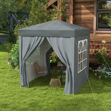 Outsunny 2m x 2m Pop Up Gazebo - Black, Grey, White, Blue, Green or Brown - Clara Shade Sails - Outsunny - Grey - 