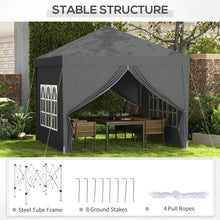 Outsunny 3m x 3m Pop Up Gazebo - Black, Grey, White, Blue, Green or Brown - Clara Shade Sails - Outsunny - Brown - 