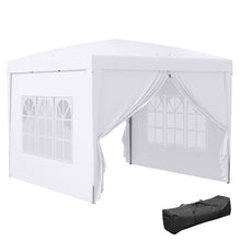 Outsunny 3m x 3m Pop Up Gazebo - Black, Grey, White, Blue, Green or Brown - Clara Shade Sails - Outsunny - White - 