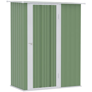 Outsunny 5ft x 3ft Metal Garden Shed - Dark Grey, Green or Brown - Clara Shade Sails - Outsunny - Light Green - 