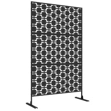 Outsunny Decorative Black Metal Garden Privacy Screen, Geometric - Clara Shade Sails - Outsunny - 