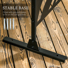 Outsunny Decorative Black Metal Garden Privacy Screen, Large Leaves Pattern - Clara Shade Sails - Outsunny - 