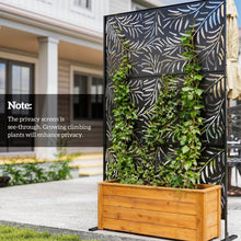 Outsunny Decorative Black Metal Garden Privacy Screen, Willow Branch - Clara Shade Sails - Outsunny - 