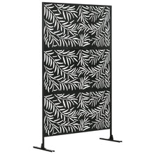 Outsunny Decorative Black Metal Garden Privacy Screen, Willow Branch - Clara Shade Sails - Outsunny - 