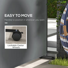 Outsunny Outdoor Privacy Screen with Wheels - Dark Grey - Clara Shade Sails - Outsunny - 