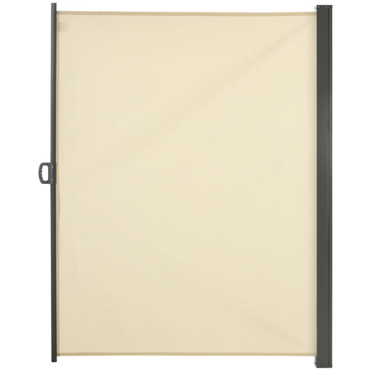 Outsunny Retractable Side Awning Privacy Screen 3m x 2M - Clara Shade Sails - Outsunny - Cream