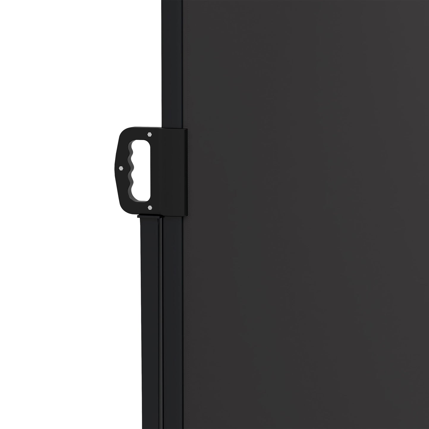 Outsunny Retractable Side Awning Privacy Screen, Black, Dark Grey or Khaki - 4m x 1.6m - Clara Shade Sails - Outsunny - Khaki - 