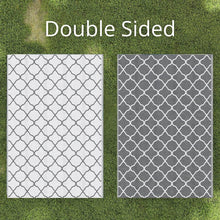 Outsunny Reversible Outdoor Garden Rug (182cm x 274cm) – Black & White or Grey & White - Clara Shade Sails - Outsunny - Grey & White - 