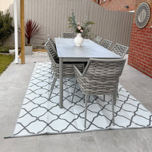 Outsunny Reversible Outdoor Garden Rug (182cm x 274cm) – Black & White or Grey & White - Clara Shade Sails - Outsunny - Grey & White - 
