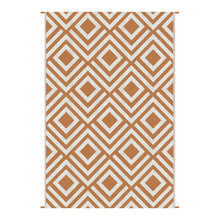 Outsunny Reversible Outdoor Garden Rug (182cm x 274cm) – Brown & White or Black & White - Clara Shade Sails - Outsunny - Brown & White - 