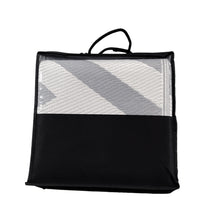 Outsunny Reversible Outdoor Garden Rug – Grey & Cream Stripe (182cm x 274cm) - Clara Shade Sails - Outsunny - 