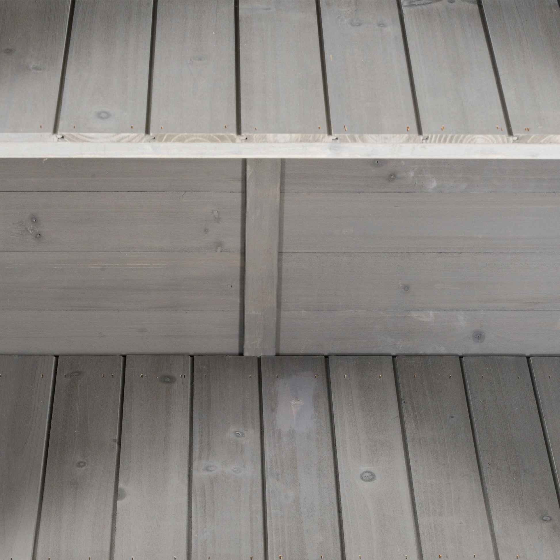 Outsunny Wooden Shutter Panel Garden Cabinet Shed - Natural Wood or Grey - Clara Shade Sails - Outsunny - Grey - 