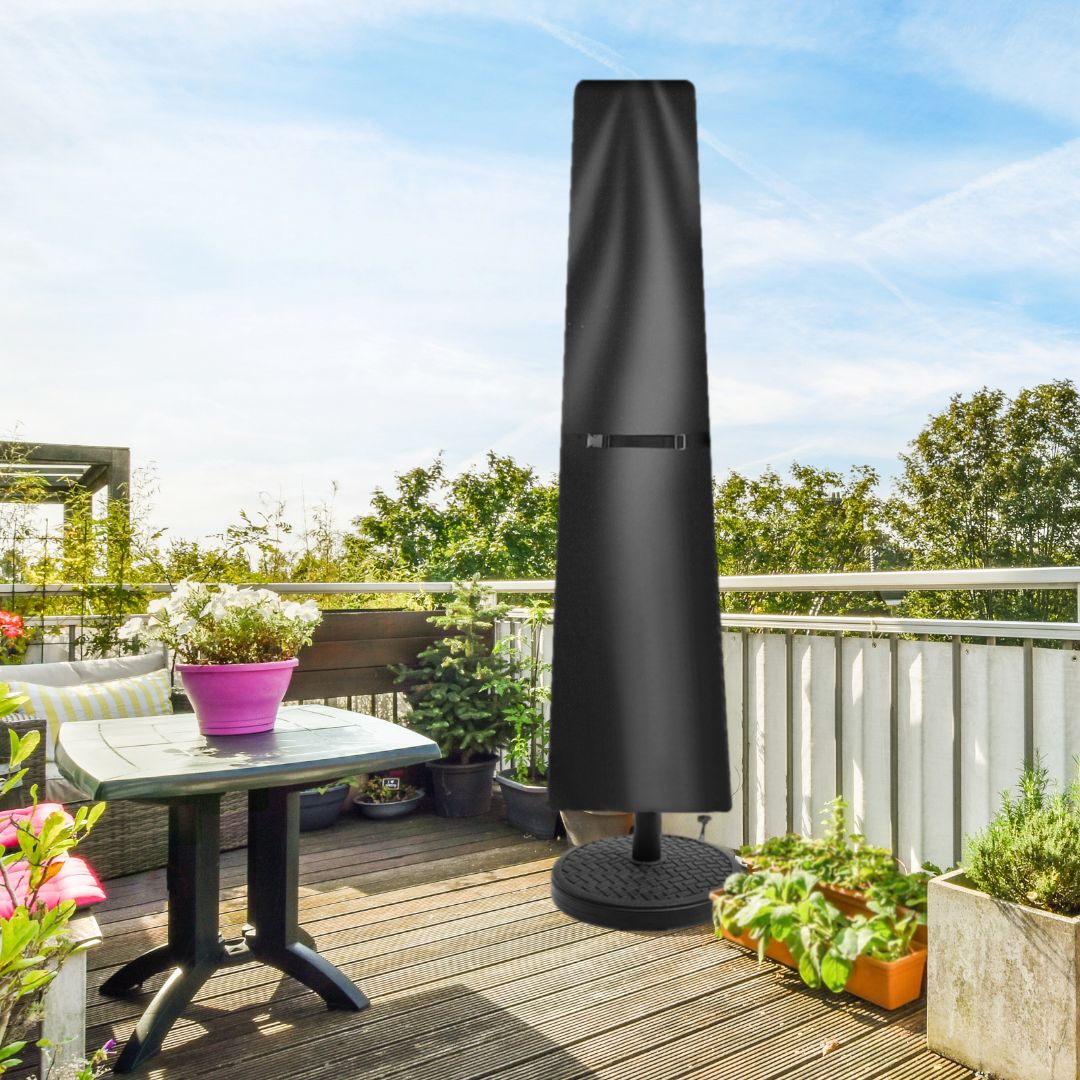 Protective Garden Parasol Cantilever Umbrella Rain Covers Waterproof - Straight, Banana - Black, Grey, Khaki, Green - 170cm, 190cm, 205cm, 265cm, 280cm Clara Shade Sails
