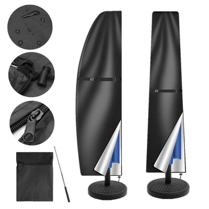 Protective Garden Parasol Cantilever Umbrella Rain Covers Waterproof - Straight, Banana - Black, Grey, Khaki, Green - 170cm, 190cm, 205cm, 265cm, 280cm Clara Shade Sails