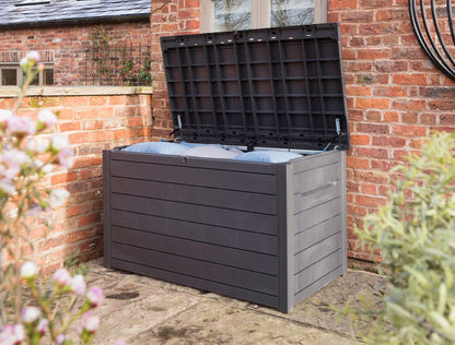 Keter - XXL Deck Box Wood Effect 870L - Brown or Anthracite Keter