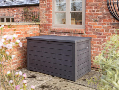 Keter - XXL Deck Box Wood Effect 870L - Brown or Anthracite Keter