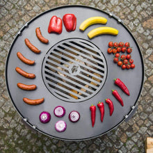 Kongo Deep Fire Bowl Pit 85cm - Cook King Garden and Outdoor Patio Entertaining Portable Metal Round Fire Bowl Cook King