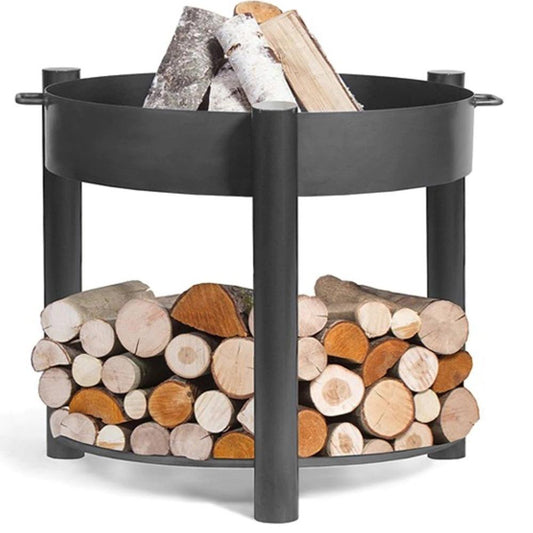 Montana High Fire Bowl Pit 80cm - Cook King Garden and Outdoor Patio Entertaining Portable Metal Round Fire Bowl Cook King