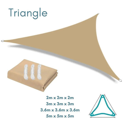 Sand Shade Sail Equilateral Triangle water resistant UV resistant