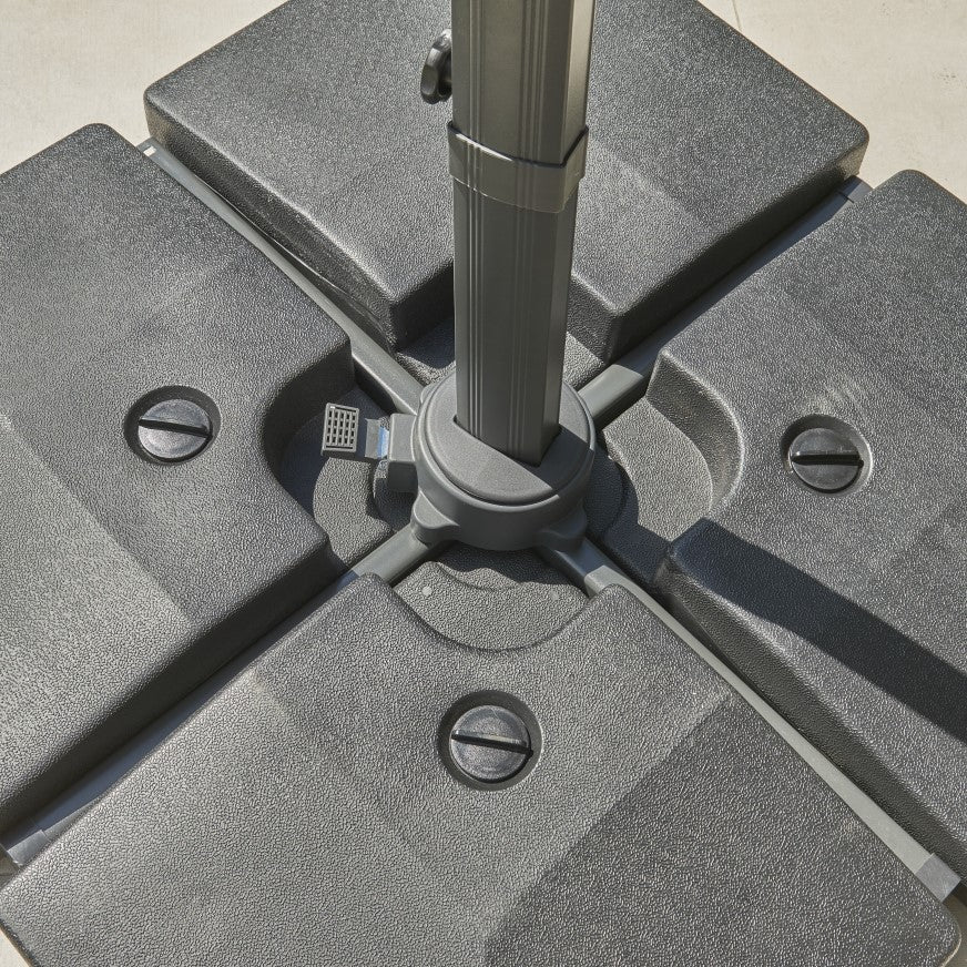 Norfolk Leisure 4 Part Plastic Water Filled  Cantilever Base Stand for Parasol Umbrella 80KG when Filled Norfolk Leisure