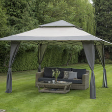 Norfolk Leisure - Pop Up Gazebo Sturdy Heavy Duty 4m x 4m Grey, Taupe and Brown Norfolk Leisure