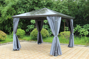 Norfolk Leisure Runcton Gazebo Square Rectangle High Quality Large - Anthracite and Grey Norfolk Leisure