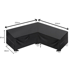 Outdoor Corner Sofa Cover Waterproof Anti-UV Outdoor Garden Furniture Protection - 215cm x 215cm x 87cm Clara Shade Sails