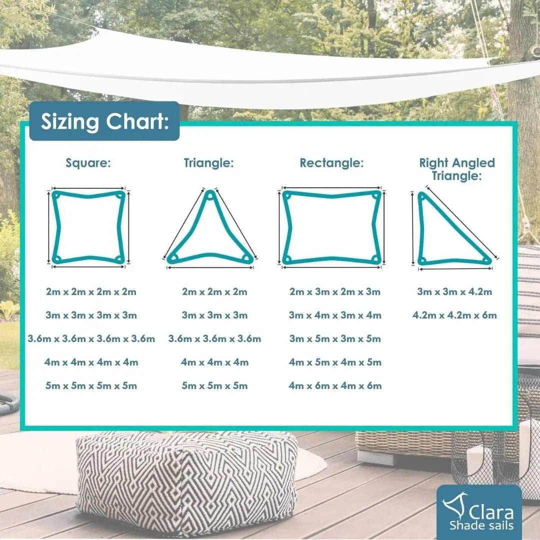 Rectangle 3m x 2m Clara Shade Sails
