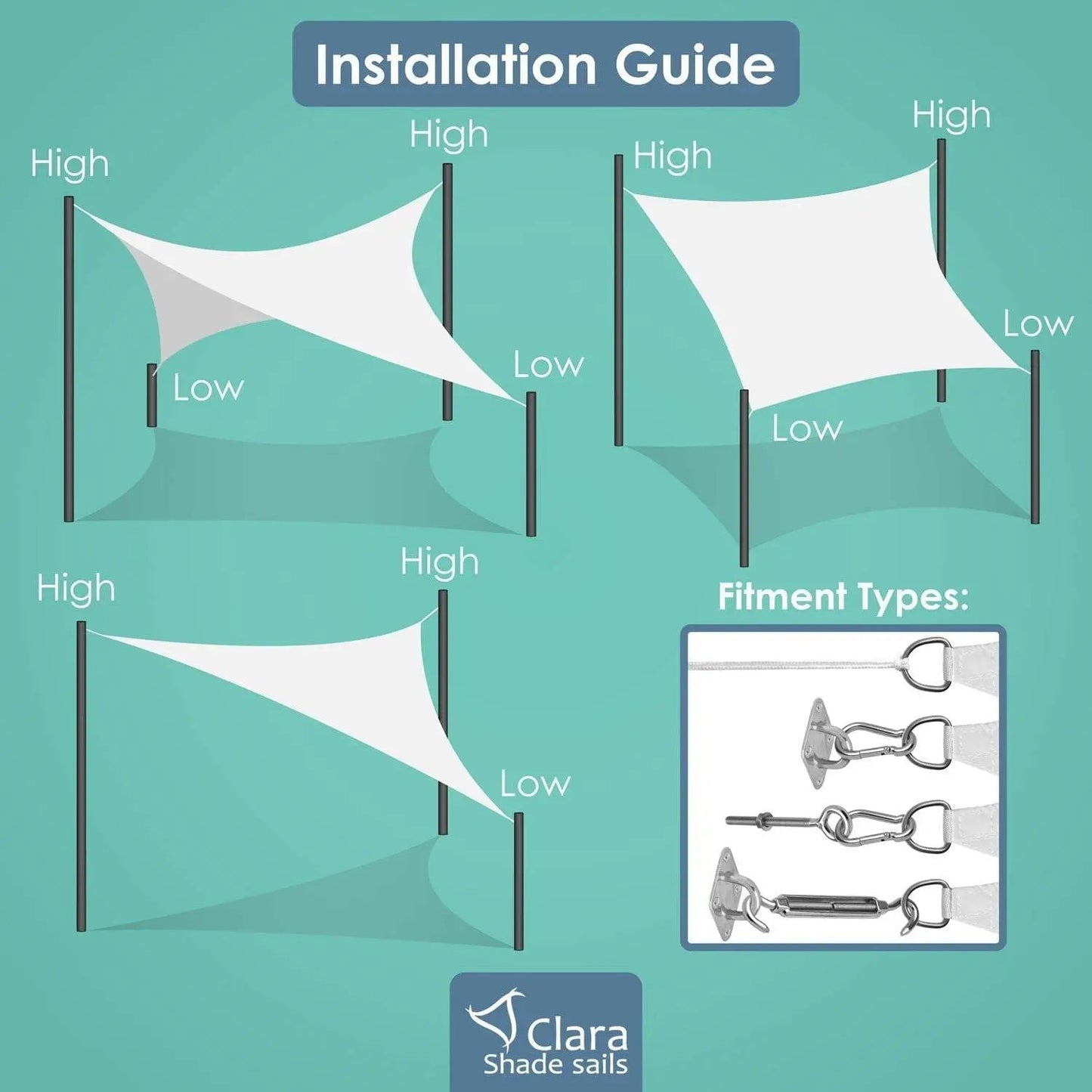 Rectangle 3m x 2m Clara Shade Sails