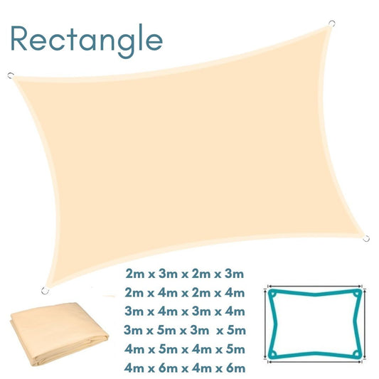 Light Yellow Shade Sail Rectangle water resistant UV resistant