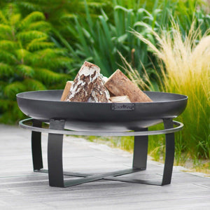 Viking Fire Bowl Pit - Cook King Garden and Outdoor Patio Entertaining Portable Metal Round 60cm 100cm Cook King