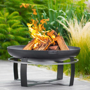 Viking Fire Bowl Pit - Cook King Garden and Outdoor Patio Entertaining Portable Metal Round 60cm 100cm Cook King